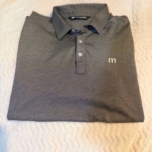 Travis Mathew Charcoal Gray Polo with Subtle Logo